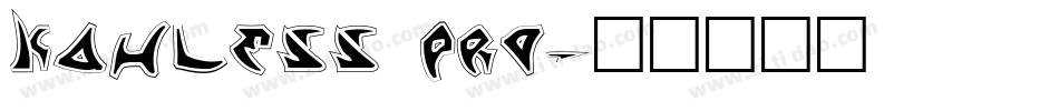 Kahless Pro字体转换